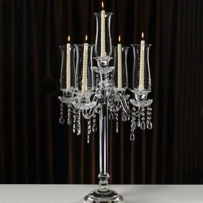 China Luxurious Crystal Candlestick Retro Weddings Leaded Centerpiece Home Decoration Piece Made in China Dexi Crafts for sale