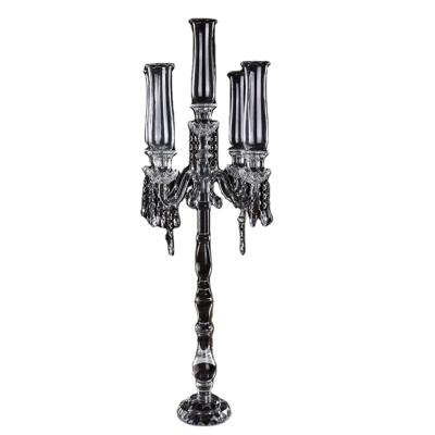 China Folk Art 5 A.M. Branch Sconce Made Of Crystal Glass Adds Chandelier To Wedding Hall for sale