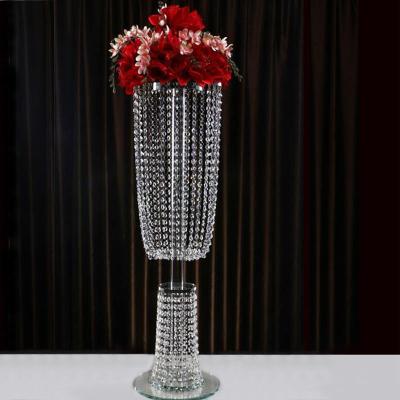 China Folk Art Columnar Candlestick to Wedding Fernch Style Crystal Candle Holder for sale