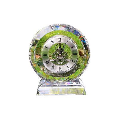 China China Sunflower Clock Round Crystal High End Shopping Mall Gifts Home Living Room Decoration Watch Pieces for sale