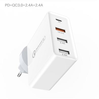 China Mobile Phone Tablet Universal 4 MP3 GPS Left Fast Charging Qc3.0 British Plug Charger Travel Usb Fast Wall Charger for sale