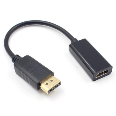 China Computer Displayport to HDTV Adapter Gold Plated DP to Ultra HDMI-Compatible 2K HD 4K Adapter for sale