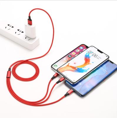 China Data Transmission DP Micro Lightning 3in Type-c 1 3A Mobile Phone Charging Data Transfer Usb Charger Fast Charging Cable for sale