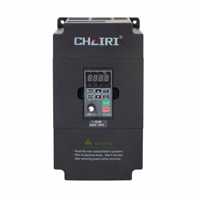 China Mini 7.5KW three phase variable frequency drive AC asynchronous motor vfd 380V ChZIRI inverter ac motor control drive AC frequency converter for sale