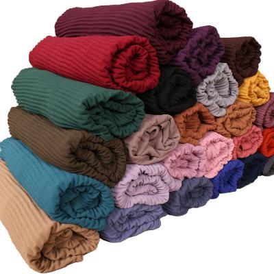 China Newest Good Malaysia 2021 Long Simply Wrinkle Chiffon Quilted Hijab Scarf for sale