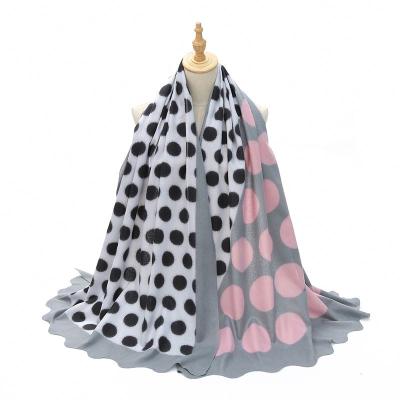 China Hot Sales Faux Cashmere Most Popular Scarf Women Muslim Shawl Dots Printed Faux Cashmere Blanket for sale