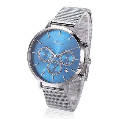 China Chronograph Stainless Steel Watches Waterproof Girls Wrist Watch Women Luxury Wrist Watch With Custom Logo for sale