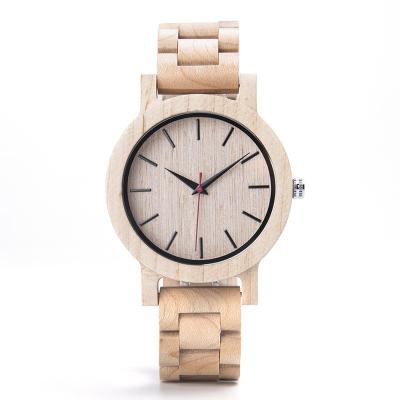 China Handmade Relojes Men's Wooden Wrist Watch Fashion Natural Wood Quartz Wood Watch Light Weight With Logo Customized for sale