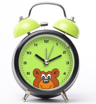 China Home Decor Bear Pattern Kids Alarm Clock With Night Light for sale