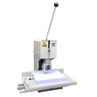 China Programmable Bar for Paper Desktop Semi-automatic Hole Options Sysform D-50P Desktop Paper Drill Punch Drilling Machine for sale