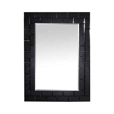 China Salon ; Bathroom Hangzhou Morden Art Glass Mirror Black Sliver Mirror for sale