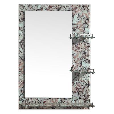 China 2021 modern wholesale cheap bathroom mirror with glass shelf for sale