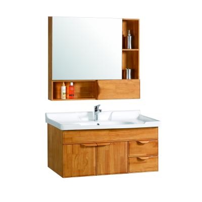 China OAK Wood Modern Waterproof Bathroom Cabinet for sale