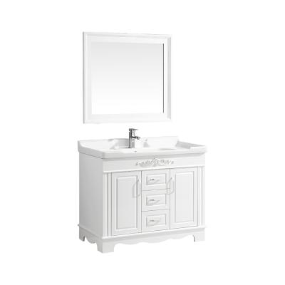 China Environment Friendly Antique Single Sink Bathroom Vanity Bathroom Cabinet for sale