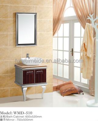 China Modern Stainless Steel Bathroom Vanity Top Cabinet for sale