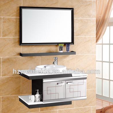 China Modern Top Home Furniture Makeup Sets Stainless Steel Cabinet Bathroom Vanity for sale