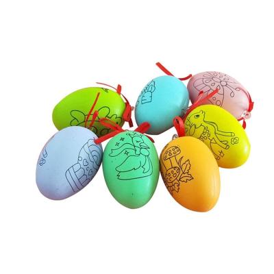 China QINGTANG Easter Eggs Easter Egg Ornaments Hand Painted DIY Plastic Eggs for Easter Gifts for sale