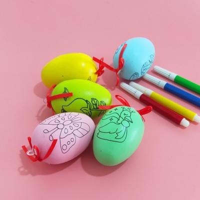 China Painting Easter Eggs DIY Decorating Easter Hanging Eggs Ornaments DIY Drawing Eggs For Kids for sale