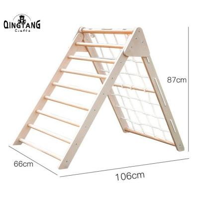 China 4-6 Years Old QINGTANG Toddler Climbing Toys Wooden Frame Outdoor Playground Climbing Toy Climbing Furniture for sale