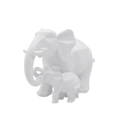 China Nordic Geometric Resin Ornaments Europe Restaurant Cafe Shop Decoration/Living Room Nodir/American Porch Mother And Child Love Elephants for sale