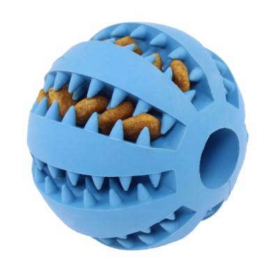 China Viable Durable Toy Ball Soft Toy Pet Dog Food Dispenser Tpr Chew Toy Ball Cleaning Rubber Pet for sale