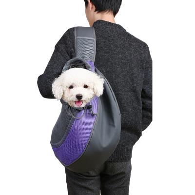 China Wholesale Viable Pet Accessories Pet Carrier Bag One Shoulder Strap Front Mesh Pet Travel Bag for sale