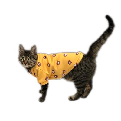 China Cute Viable Pet Accessories Pet Clothes Cartoon Pet Clothing Summer Shirt Vests Cat Casual T-Shirt For Small for sale