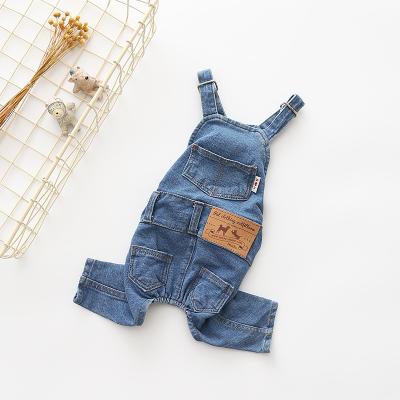 China Viable Pet Accessories Fashion Dog Jeans Dog Clothes Denim Puppy Pet Cat Outfit Vest Clothing Pet Clothes for sale