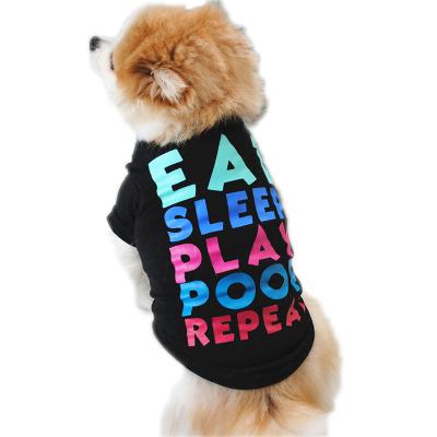 China Summer Viable Cotton Pet Accessories Single Color Pet Clothes Designer Dog T-shirt Dog Clothes for sale