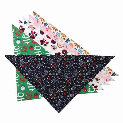 China Custom Wholesale DETACHED Dog Bandanas Large Pet Bandana Christmas Dog Bandana for sale