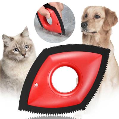 China Wholesale 3 Side Logo Reusable Pet Hair Remover Logo ABS Reusable Custom Hair Removal Brush For Sofa Carpet Cushion for sale