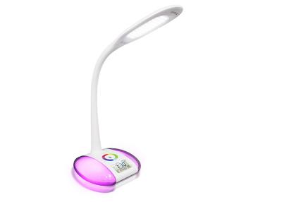 China Flexible Goose Neck Rgb Led Desk Lamp Color Changing With Colorful Base for sale