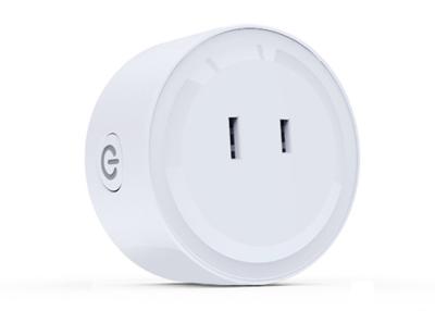 China Round Wifi Smart Plug Outlet / Switch Socket Outlet Japanese Standard 2 Pin for sale