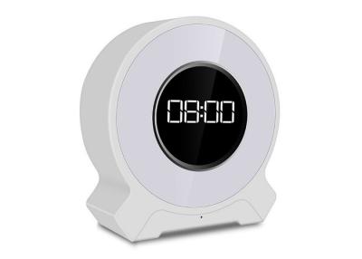 China Rechargeable Digital Radio Alarm Clock With Smart Touch Sensor White / Pink Color for sale