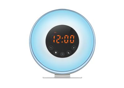 China Gradual Wake Up Light Warm White Morning Sunrise Led Light Up Alarm Clock for sale