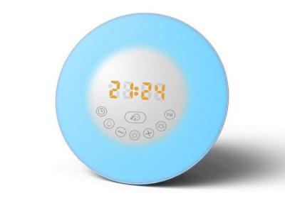 China Bluetooth Colorful Wake Up Light Alarm Clock , FM Radio Function Sun Lamp Alarm Clock for sale