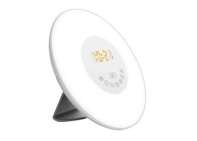 China Snooze Function LED Wake Up Light With FM Radio Warm White Battery Powdered for sale