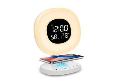 China Mobile Phone Touch Light Alarm Clock Wireless Charging 7 Colors 5W For Kids for sale