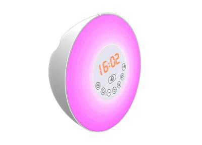 China Warm White Morning Light Alarm Clock , Bluetooth Speaker Sunrise Wake Up Light With FM Radio for sale