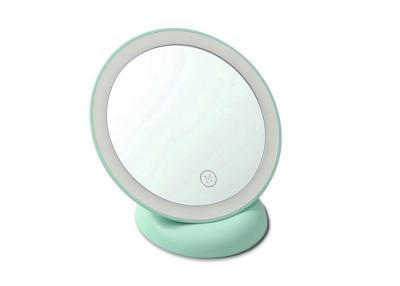 China Round Compact Mirror Power Bank , Portable Compact Mirror Usb Charger With  LED Light for sale