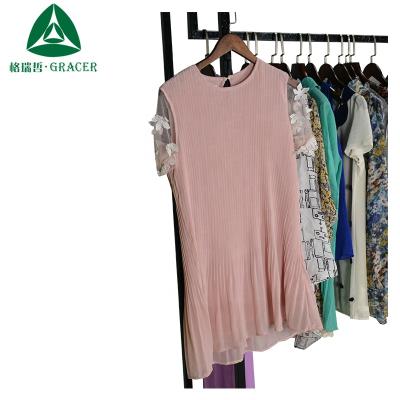 China High Grade Second Hand Clothes Korea Ladies Blouse Second Hand Import 100KG Bulk Assorted Used Silk Clothing for sale