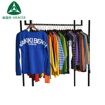 China High Grade Second Hand Clothes Dubai Korea Second Hand Clothes Used Clothing Mens Long T Shirt Second Hand Clothes for sale