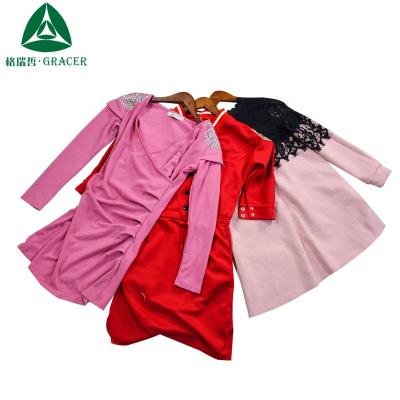 China High Grade Occasion Clothes Girls Second Hand Winter Dress Korea Woolen Apparel Used Clothes And Shoes for sale