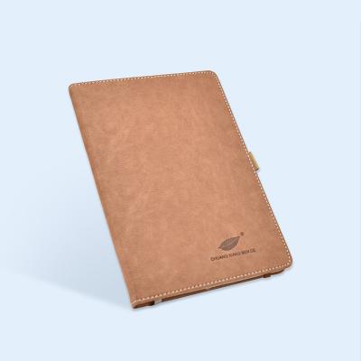 China Logo PU morocco paper journal notebook professtional hardcover book embossed printing service for sale