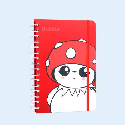 China Guangzhou Stationery Factory Customized Hard Cover Notebook With Stickers Spiral Notebook for sale