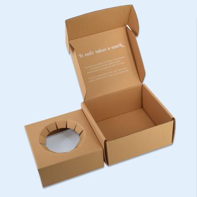 China Recycled Materials Customized Foldable Cardboard Candle Box Packaging Kraft Paper Box for sale