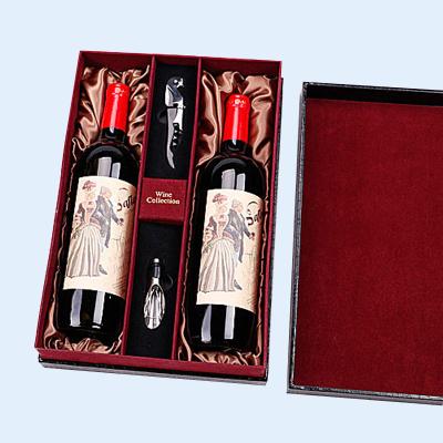 China Handmade Luxury Wine Packaging Gift Box Recyclable Cardboard Paper Box Packaging for sale