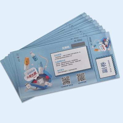 China Gift.Shopping.Food.Candy. Agriculture Price Scratch Coupon Printing Paper Gift Coupon Cheap 10 Off Coupons Expire Soon for sale