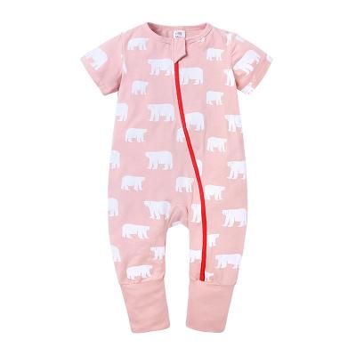 China Newborn Infant Baby Bodysuits Toddler Boys Girls Short Sleeve Casual Rompers Summer Clothes for sale