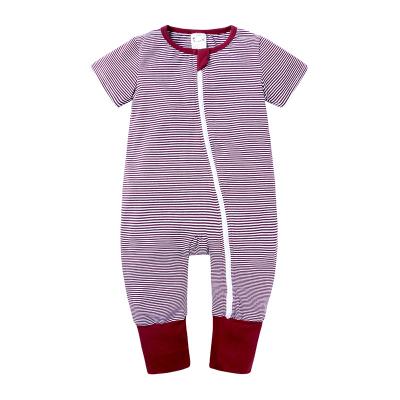 China Wholesale Casual Cute Newborn Summer Short Sleeve Print Baby Unisex Jumpsuit Clothes for sale